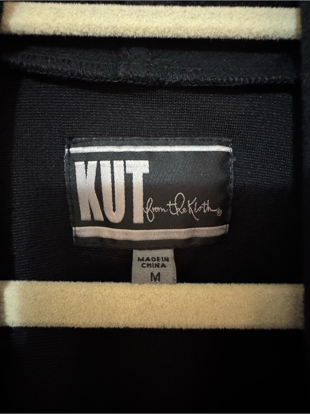 Kut from the Kloth Black Draped Open-Front Mixed-Media Jacket - Picture 2 of 4
